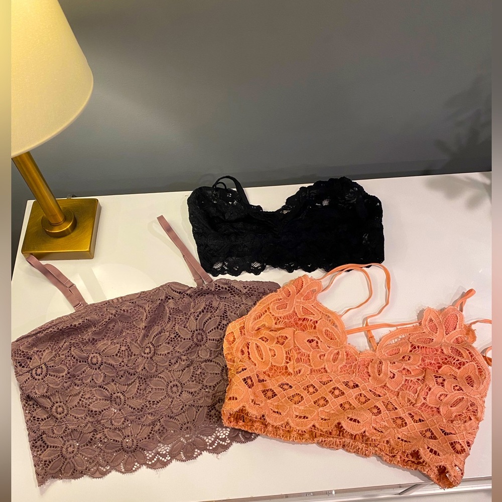 BUNDLE of 3 Bralettes (L)